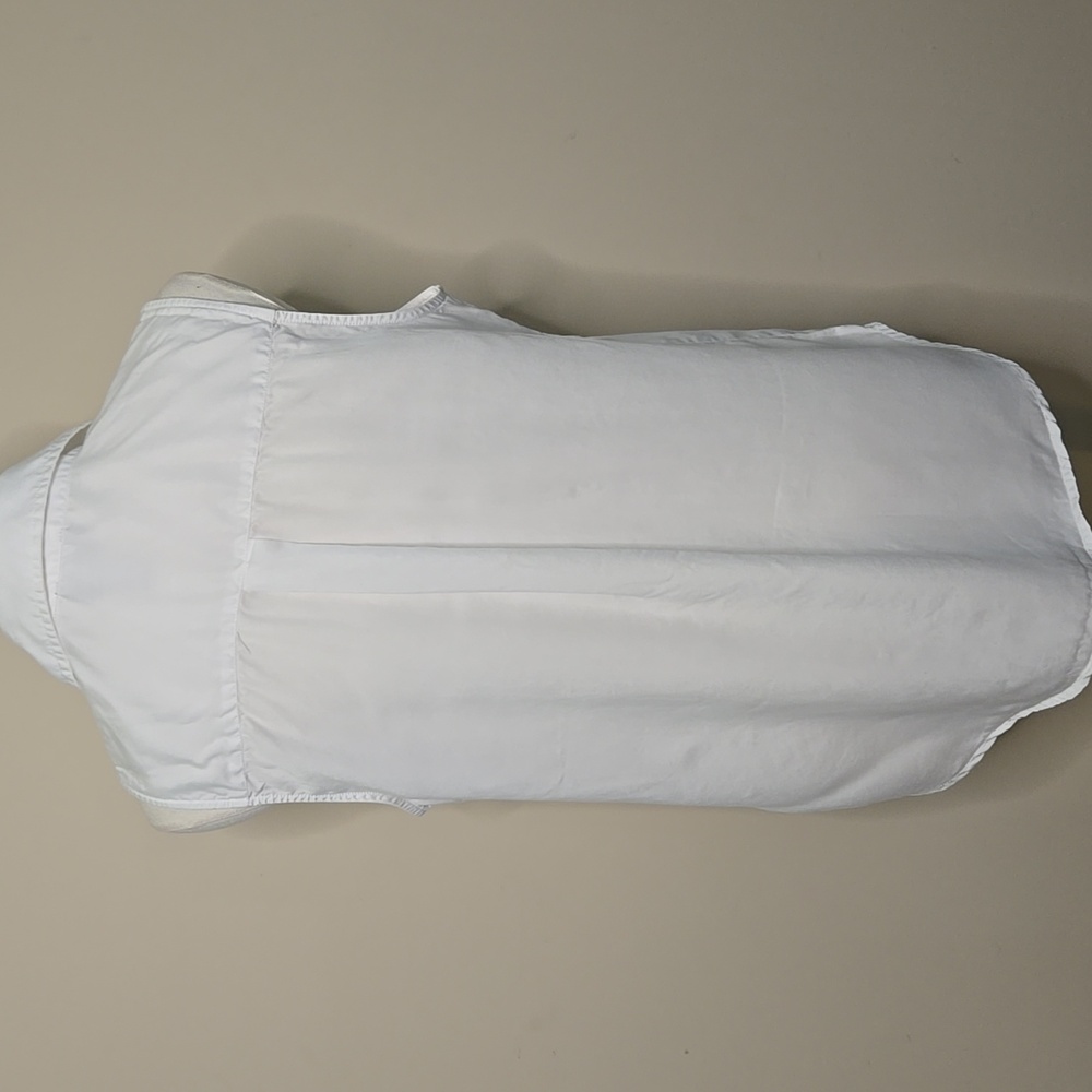 Chico's White Sleeveless Blouse with Ruffle Trim – Size 1 (Medium) - Picture 5 of 7